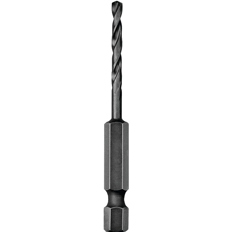 DEWALT DD5113 Impact Drill Bit, 13/64 in Dia, 3-1/16 in OAL, Spiral Flute, 1/4 in Dia Shank, Hex Shank