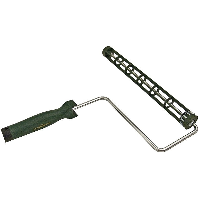 Wooster R017-14 Roller Frame, 14 in L Roller, Polypropylene Handle, Threaded Handle, Green Handle