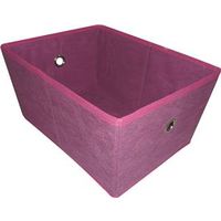 Non-Woven Folding Storage Bin 16 By 12 By 8 Inch Purple And Fuchsia