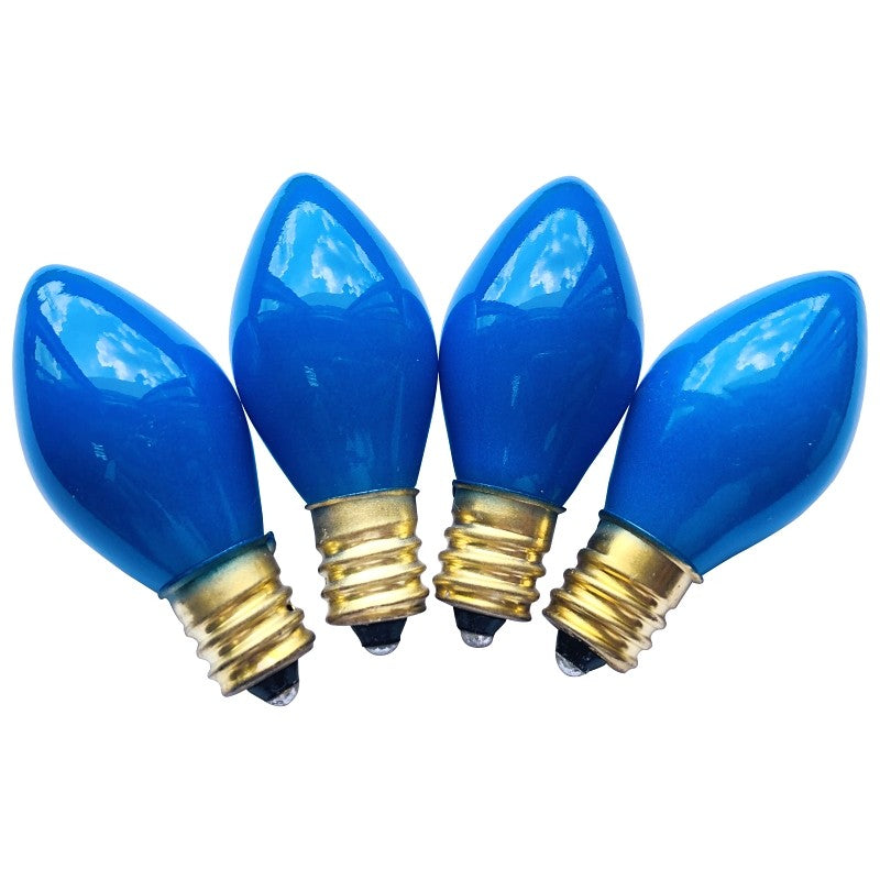 Hometown Holidays 16294 Replacement Bulb, 5 W, Candelabra Lamp Base, Incandescent Lamp, Ceramic Blue Light