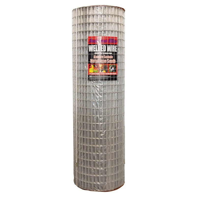 Jackson Wire 10 04 39 14 Welded Wire Fence, 100 ft L, 48 in H, 1 x 2 in Mesh, 14 Gauge, Galvanized