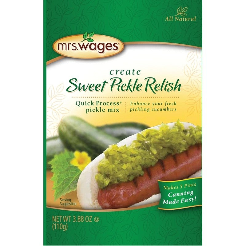 Mrs. Wages W660-J4425 Sweet Pickle Relish, 3.9 oz Pouch (Pack of 12)