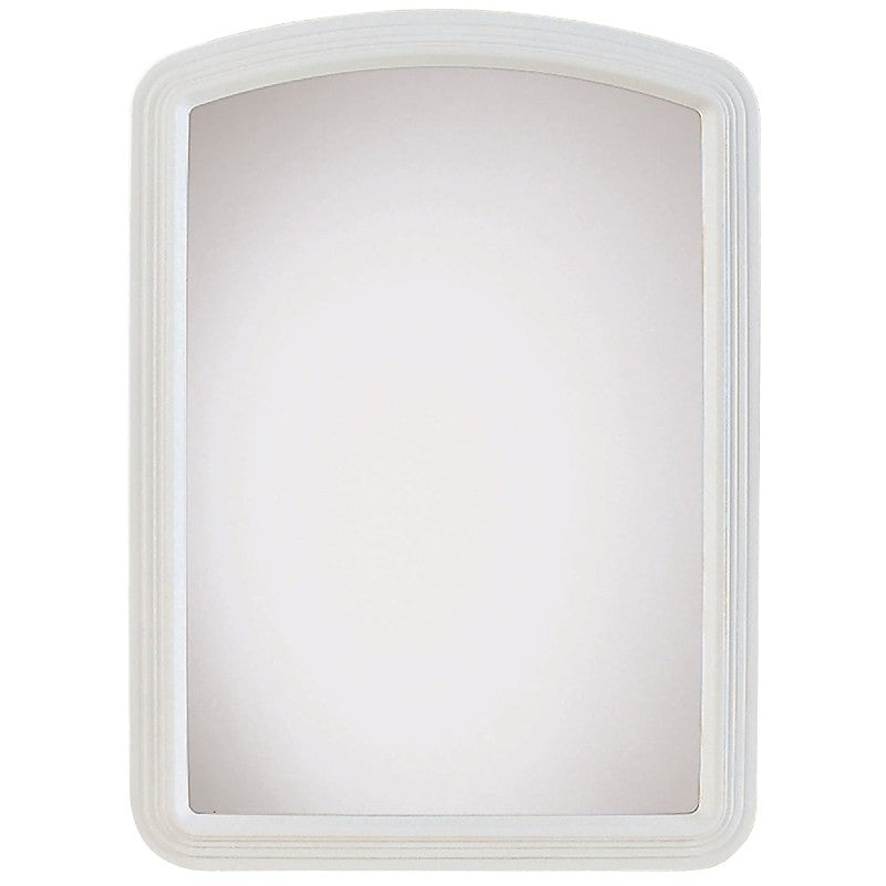 Renin 20-0410 Macau Framed Mirror, 22 in W, 16 in H, Rectangular, Plastic Frame, White Frame (Pack of 6)