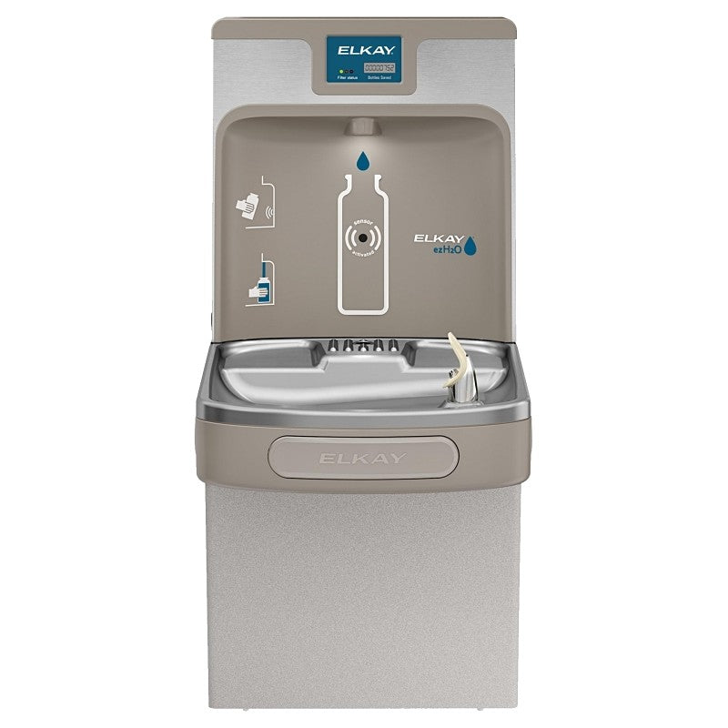 Elkay EZH2O Series LZS8WSLP Bottle Filling Station and Cooler, 8 gph Cooler, Light Gray