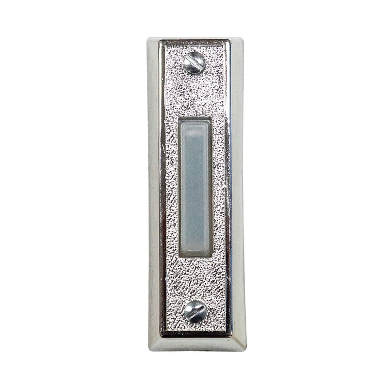 Heath Zenith 18000094 Pushbutton Doorbell, Plastic, 2-3/4 in L, 3/4 in W, Surface