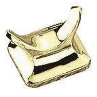 Double Robe Hook Concealed Screws Polished Brass