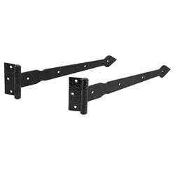 Decorative Spear T-Hinge 13-1/2 Inch Black Pair (POS)