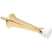Heavy Duty Solid Brass Square Tapered Door Stop Polished Brass
