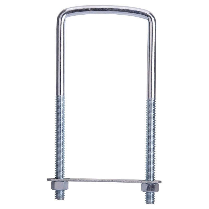 ProSource LR353 U-Bolt, 3/8 in Thread, 3-3/4 in L Thread, Steel, Zinc (Pack of 10)
