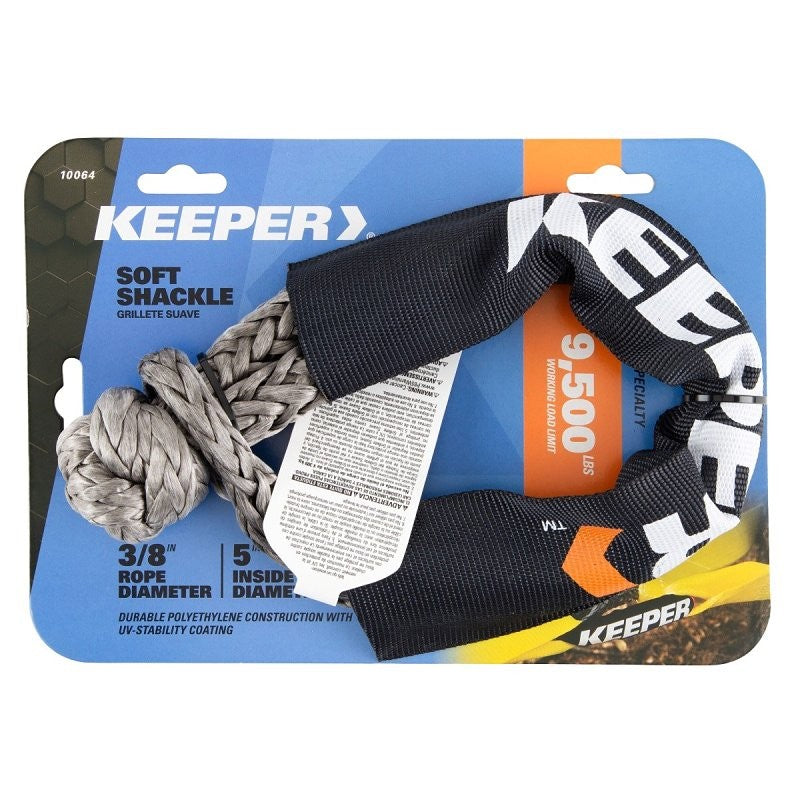 Keeper 10064 Soft Shackle, 9500 lb Working Load, Polyethylene