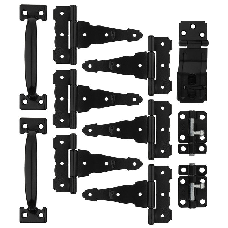 National Hardware N166-006 Shed Kit, Steel, Black, 11-Piece, For: Composite Fencing