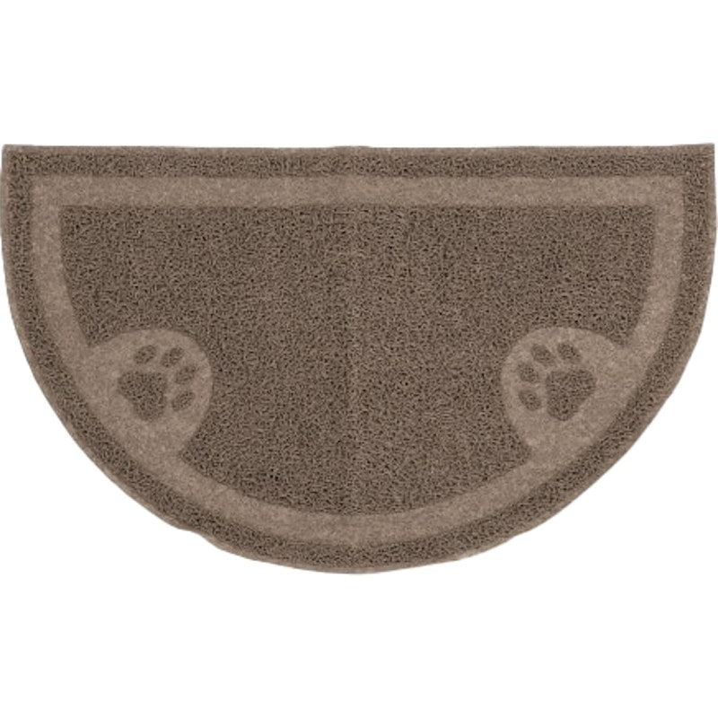 Arm & Hammer 22150 Litter Mat, 23-1/2 in L, 14 in W, Half-Circle, Rubber, Pearl Tan (Pack of 4)