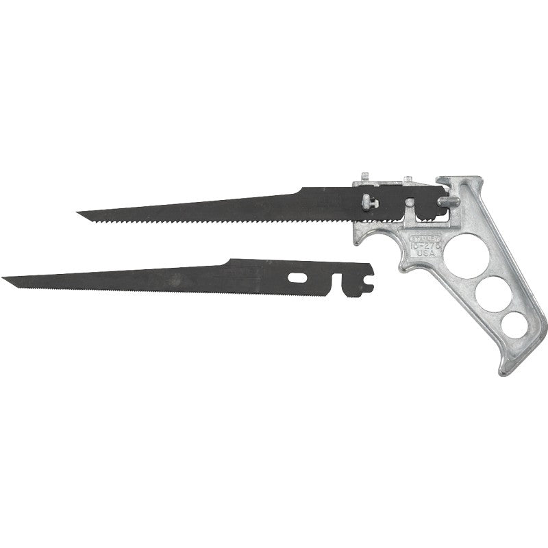 STANLEY 4-Way Series 15-275 Keyhole Saw, 7 in L Blade, 9 and 24 TPI, Steel Blade, Pistol-Grip Handle