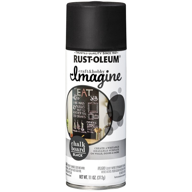 Rust-Oleum 345690 Spray Paint, Chalkboard Black, 11 oz