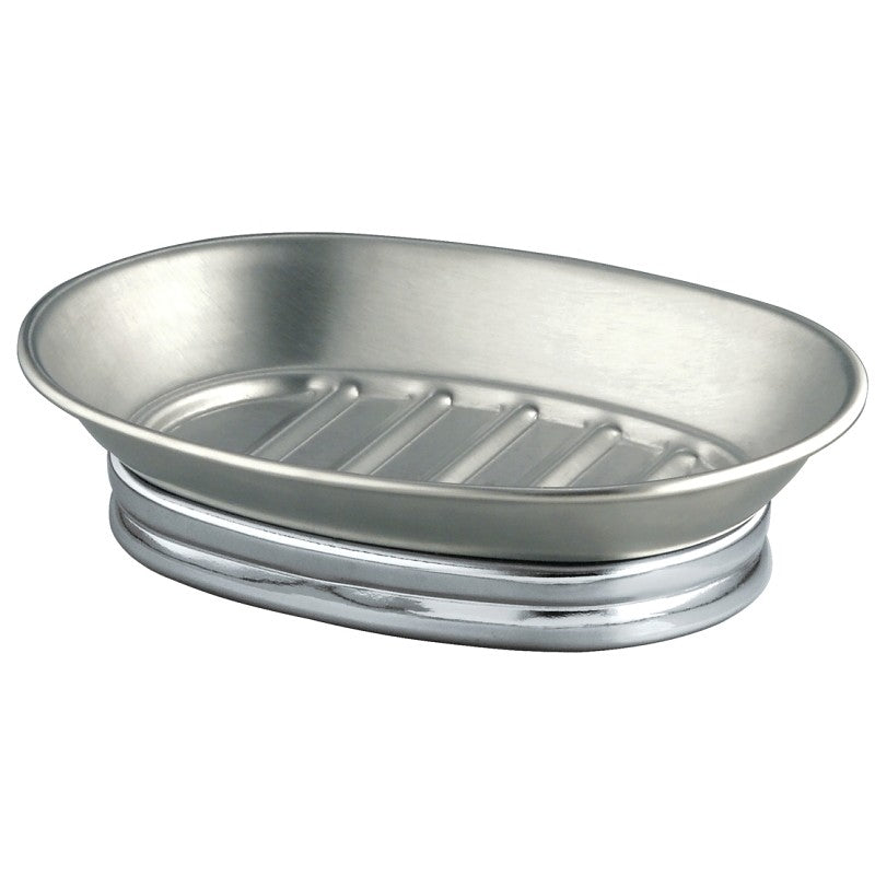 iDESIGN 76050 Soap Dish, Brushed, Stainless Steel (Pack of 2)