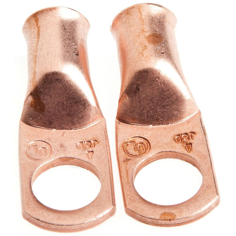 Forney 60093 Series Cable Lug, For: #4 Cable, 3/8 in Stud, #4 Wire, Copper