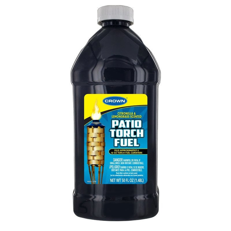 Crown CR.CTL.P.50 Patio Torch Fuel, Citronella, Lemongrass, 50 oz (Pack of 6)