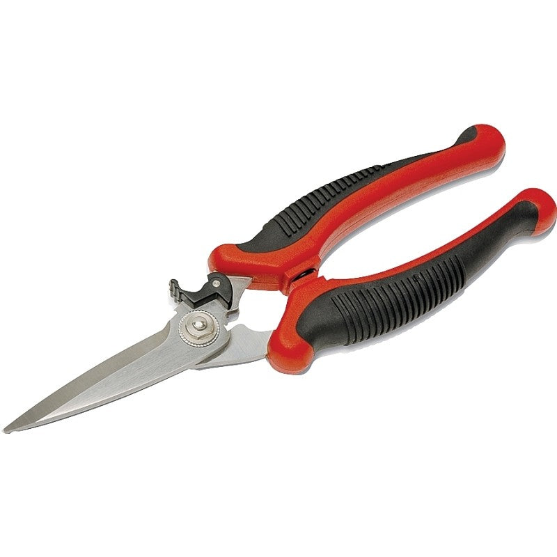 Crescent Wiss WEZSNIP Utility Snip, 8-1/2 in OAL, Straight Cut, Stainless Steel Blade, Cushion-Grip Handle