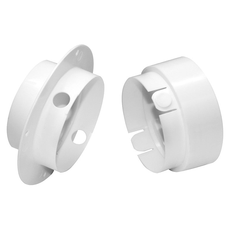 Dundas Jafine EZCNZW Dryer Duct to Wall Connector, 4 in Union, Polypropylene