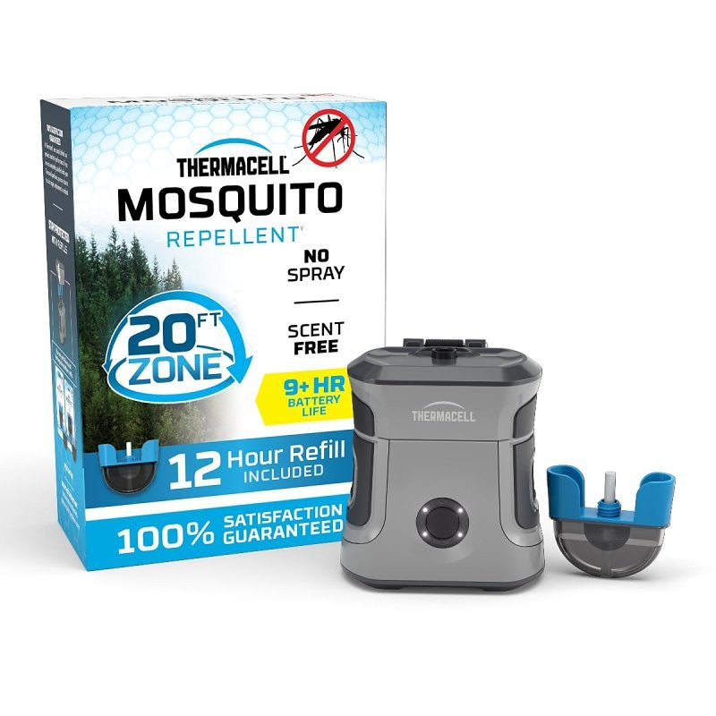 Thermacell EX90GREY Rechargeable Mosquito Repeller, 20 ft Coverage Area, Gray Housing