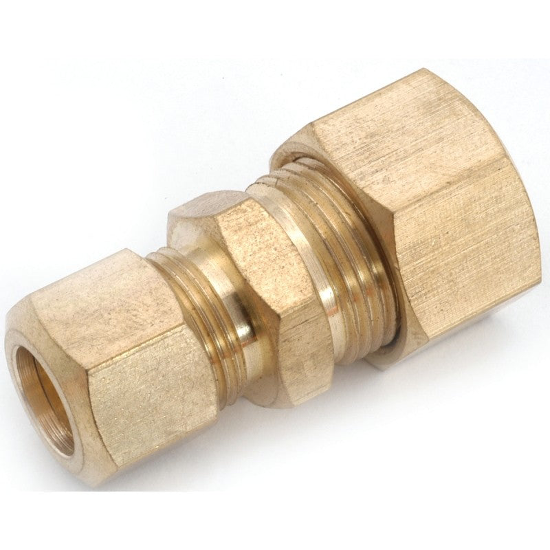 Anderson Metals 750082-0604 Tube Reducing Union, 3/8 x 1/4 in, Compression, Brass