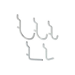 Multi Fit Pegboard Hook Assortment 26 Piece Zinc Plated Steel