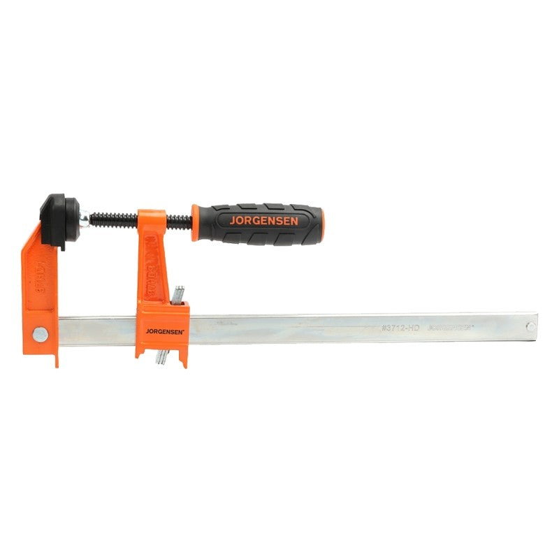 Pony 3712-HD Heavy-Duty Bar Clamp, 1000 lb, 12 in Max Opening Size, 3 in D Throat, Steel Body