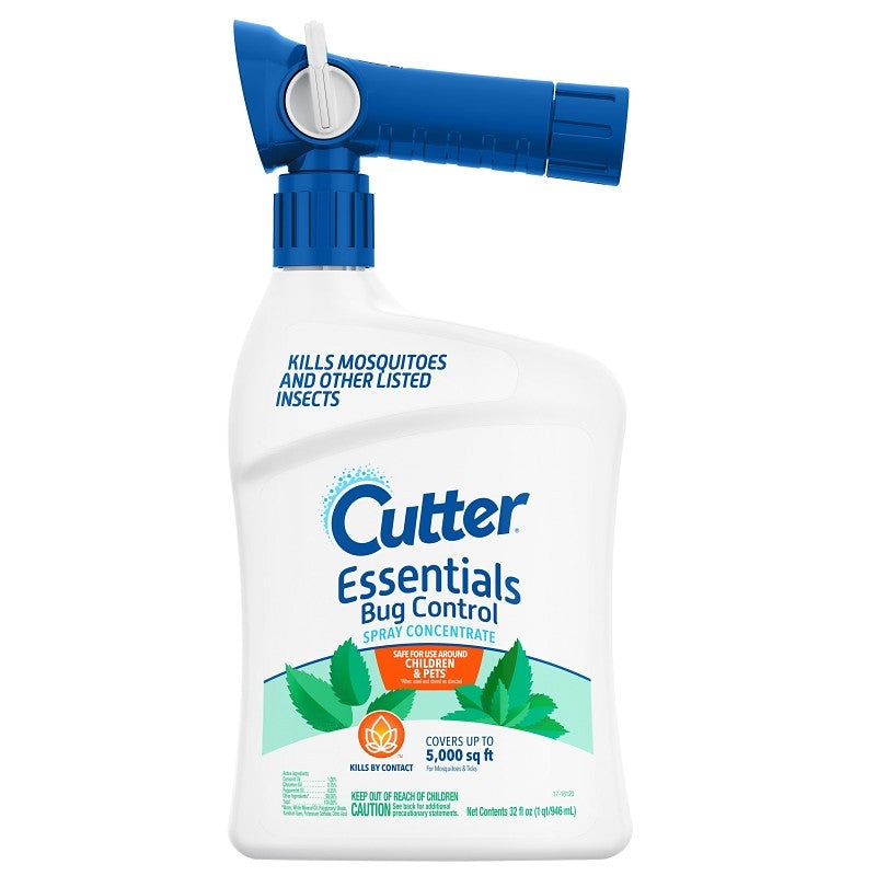 Cutter HG-96619 Concentrated Essentials Bug Control, Spray Application, Backyard, Landscaping, Lawn, 32 fl-oz Bottle