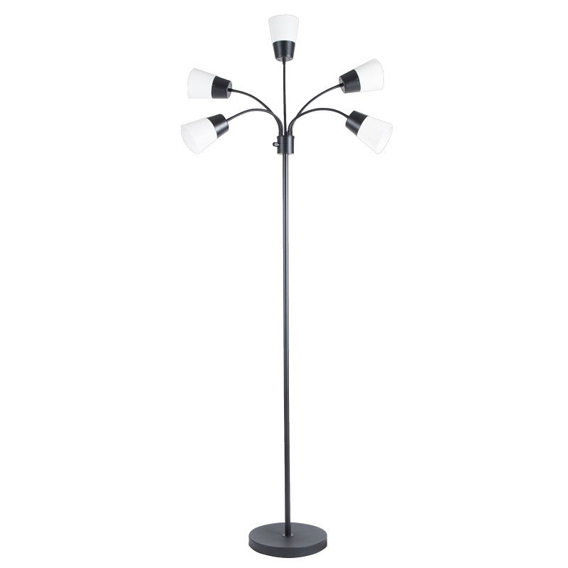 Boston Harbor GS-F120121-02 LED Floor Lamp, 120 V, 37 W, 5-Lamp, LED Lamp, Warm White, 1500, 3000 K Color Temp