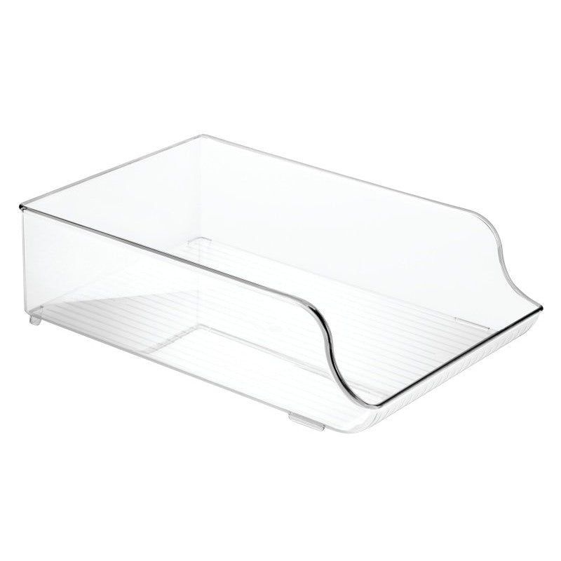iDESIGN 70036 Water Bottle Storage Organizer, 9 Bottles, 13-3/4 in L, 9 in W, 4 in H, Plastic, Clear (Pack of 4)