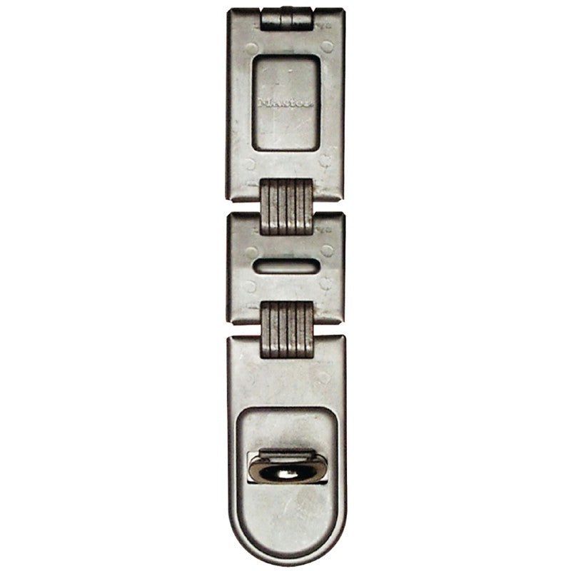 Master Lock 722DPF Latching Hasp, 7-3/4 in L, 11/16 in W, Steel, Zinc, 7/16 in Dia Shackle