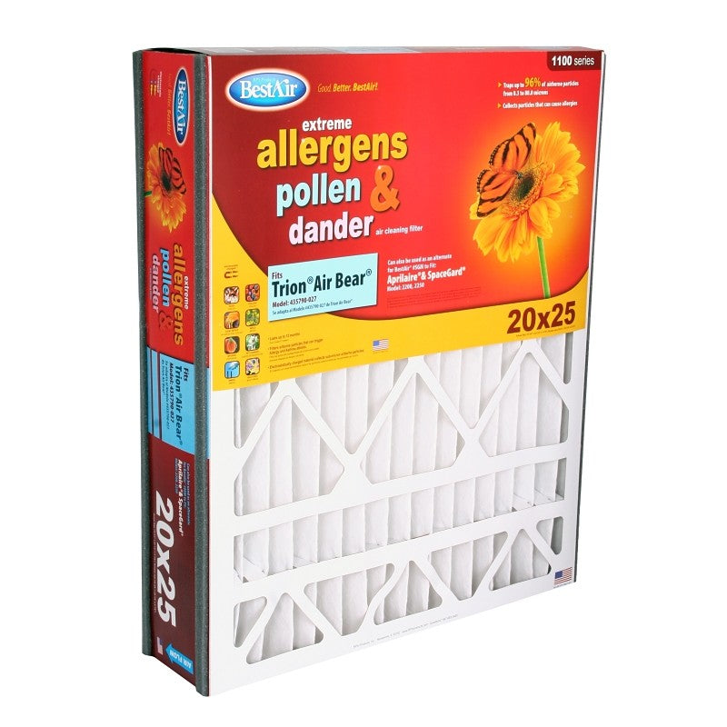 BestAir AB2025 Air Filter, 25 in L, 20 in W, 11 MERV (Pack of 3)