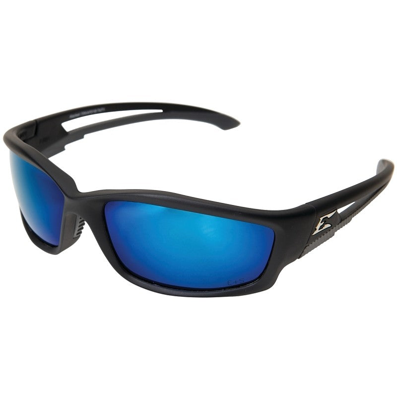 Edge TSKAP218 Polarized Safety Glasses, Blue Lens, Matte Black Frame, Unisex, Polycarbonate Lens, Full Frame