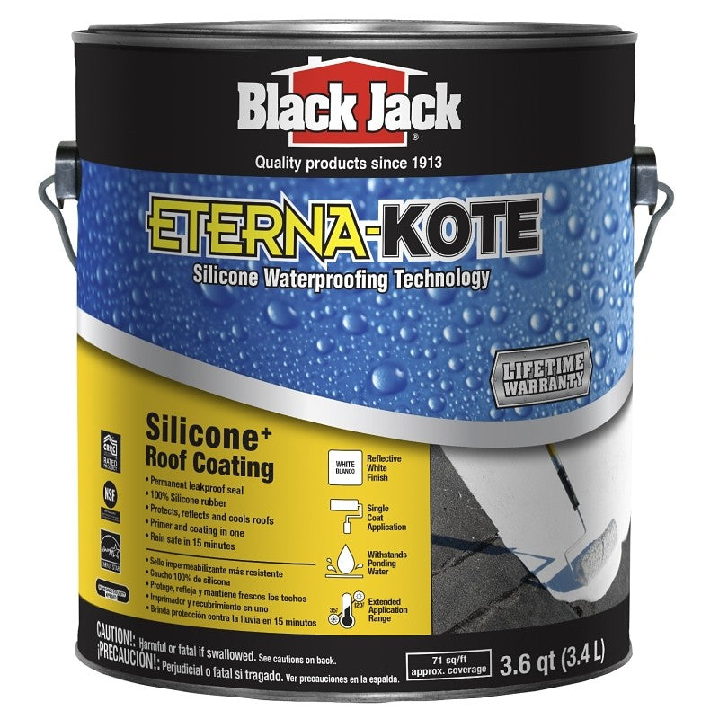 Black Jack ETERNA-KOTE 5576-1-20 Roof Coating, White, 1 gal, Liquid (Pack of 4)
