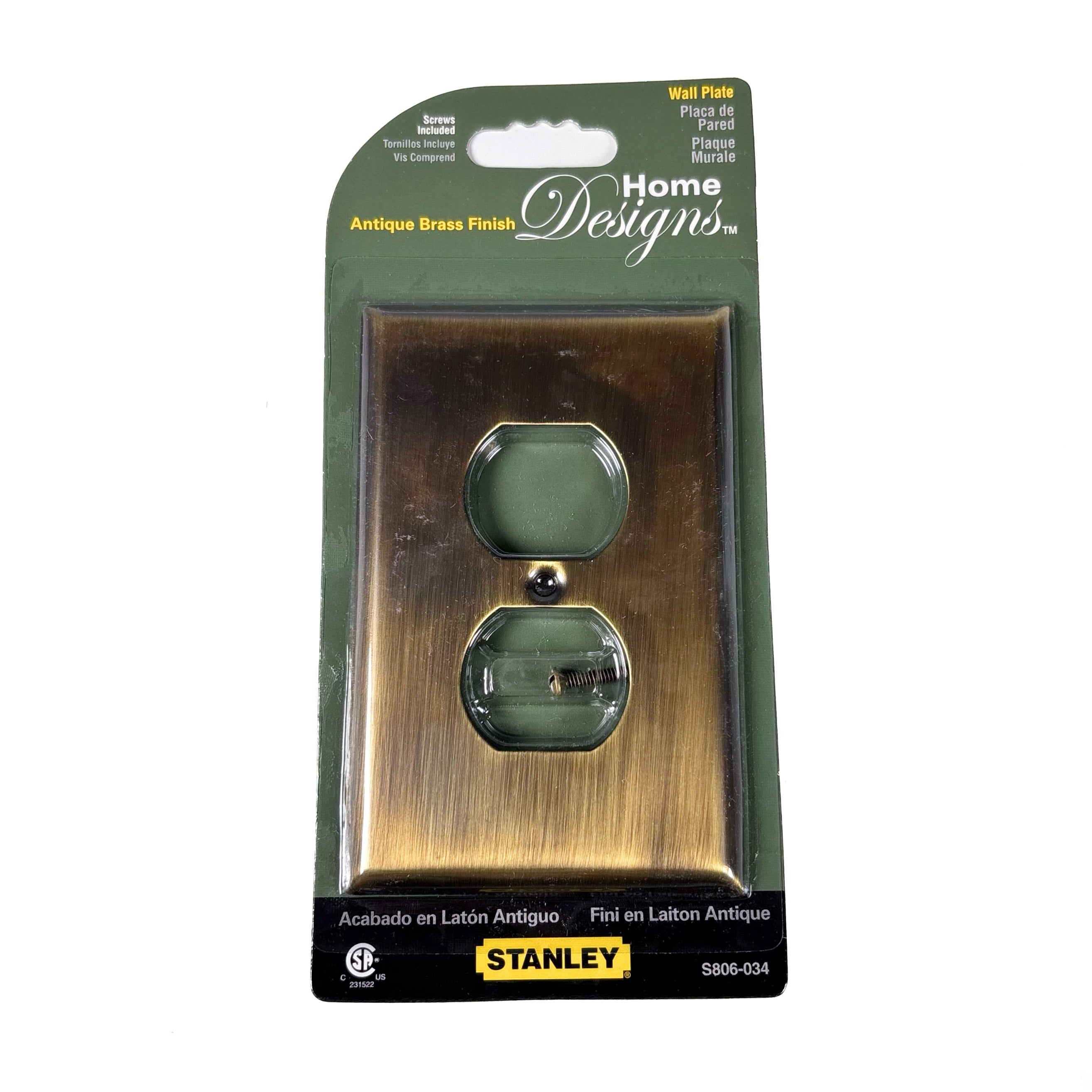 Basic Single Duplex Wall Plate Antique Brass (POS)