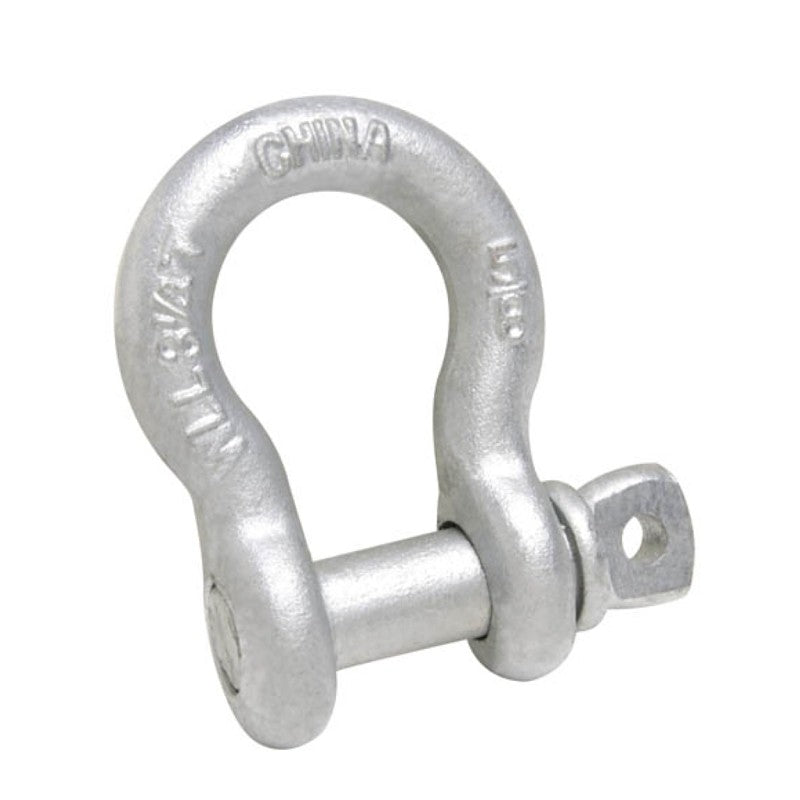 Campbell T9641235 Anchor Shackle, 3/4 in Trade, 4.75 ton Working Load, Industrial Grade, Carbon Steel, Galvanized
