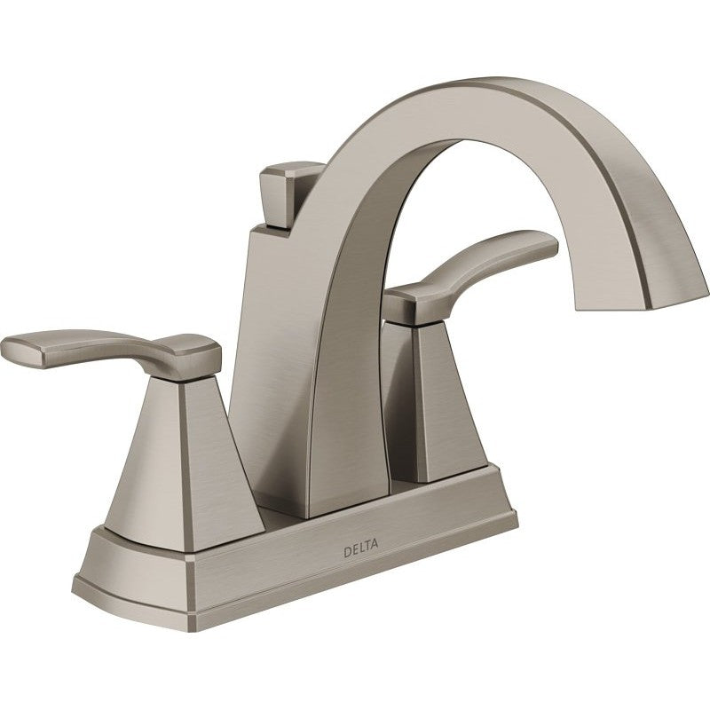 Delta Flynn Series 25768LF-SS Center Set Bathroom Faucet, 1.2 gpm, 2-Handle, 3-Faucet Hole, Stainless