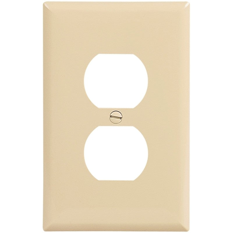 Eaton PJ8V-10-L Wallplate, 1-Gang, Polycarbonate, Ivory