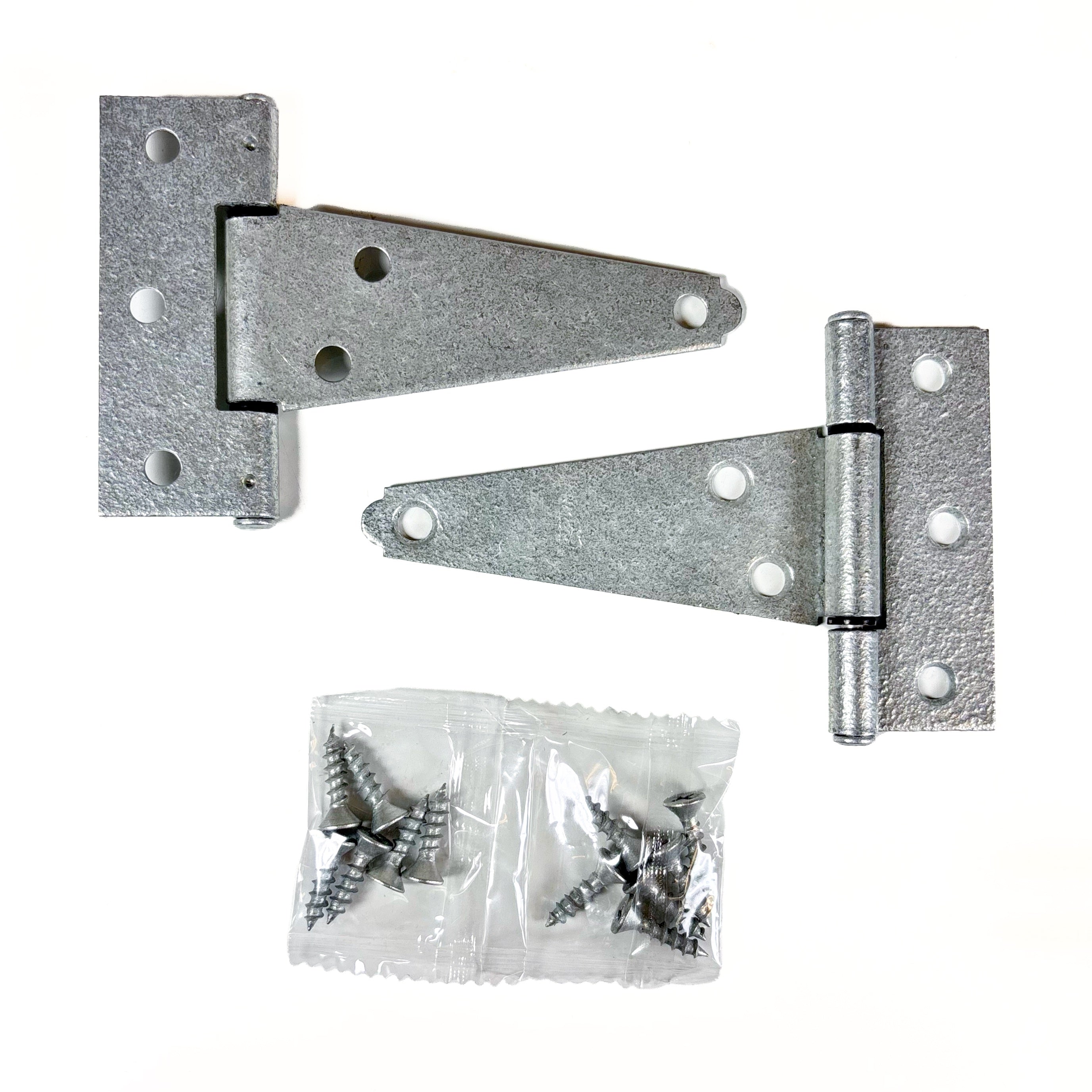 Heavy Duty T-Hinges 4 Inch Galvanized Steel 2 Pack