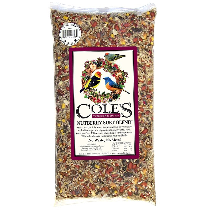 Cole's Nutberry Suet Blend NB10 Blended Bird Seed, 10 lb Bag