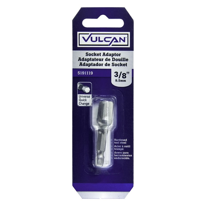 Vulcan 439151OR Socket Adapter, 3/8 in Drive, 2 in L, Hardened Steel