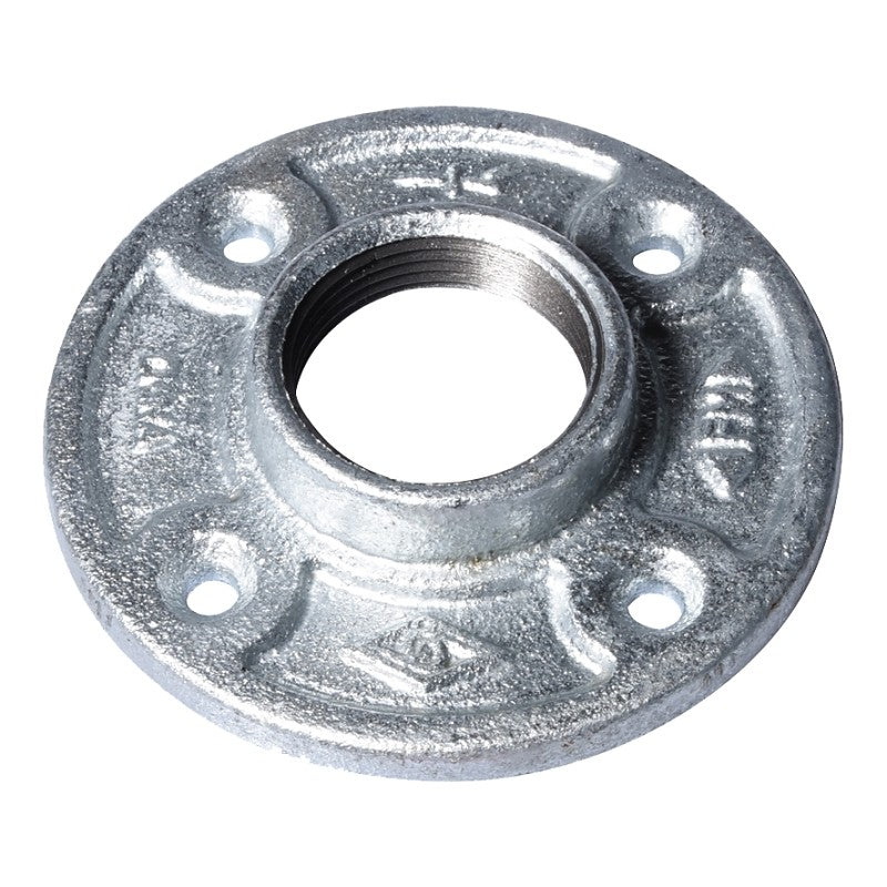 ProSource 27-11/4G Floor Flange, 1-1/4 in, 4.2 in Dia Flange, FIP, 4-Bolt Hole, 0.75 in L Through Bore