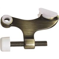 Contoured Hinge Pin Door Stop Antique Brass