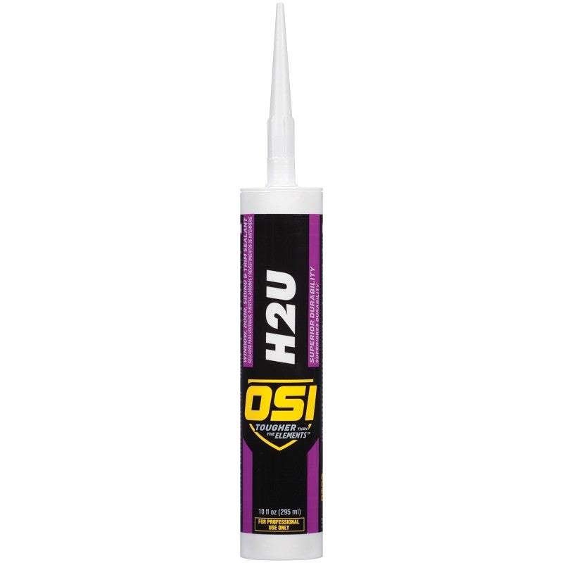OSI 1256934 Window/Door/Siding Sealant, White, 1 to 14 Days Curing, >40 deg F, 10 fl-oz Cartridge (Pack of 12)