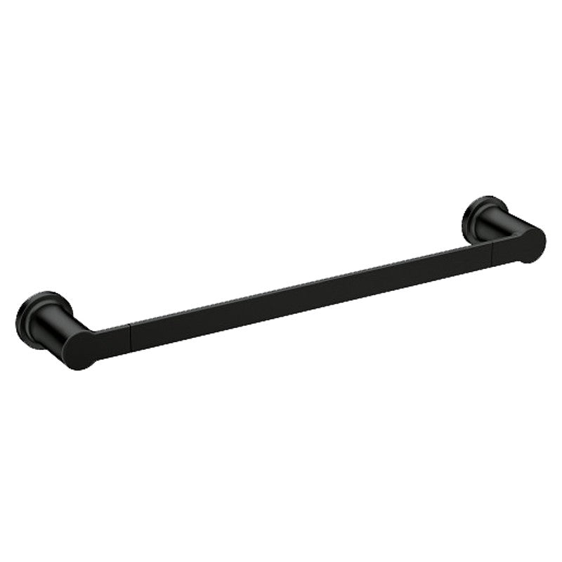 Moen RINZA Series Y1124BL Towel Bar, 24 in L Rod, Zinc, Matte, Wall Mounting