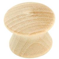 Unfinished Birch Wood 1 Inch Cabinet Knob 2 Pack