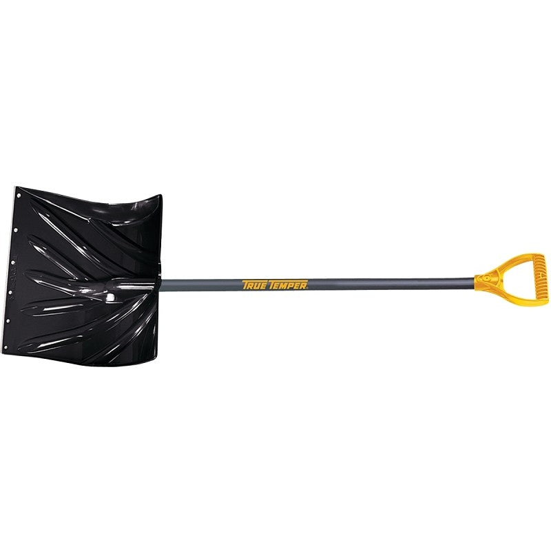 True Temper 1627200 Snow Shovel, 49-1/2 in OAL, 18 in W Blade, 13-1/2 in L Blade, Combo Blade, Polyethylene Blade