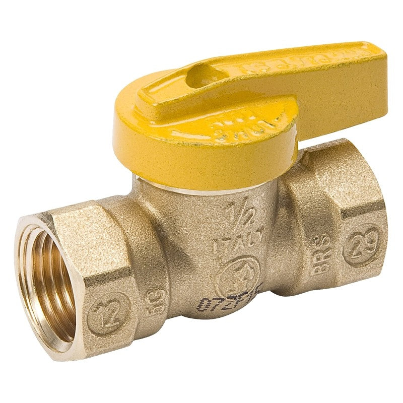 B & K ProLine Series 110-523HC Gas Ball Valve, 1/2 in Connection, FPT, 200 psi Pressure, Brass Body
