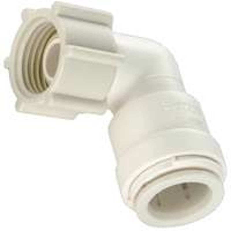 Watts 3520-1012/P-637 Swivel Pipe Elbow, 1/2 x 3/4 in, 90 deg Angle, Plastic, Off-White, 100 psi