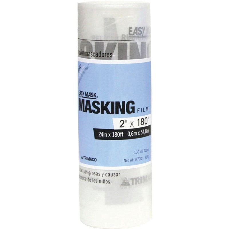 Trimaco 62480 Masking Film, 0.4 mil Thick, 180 ft L, 24 in W (Pack of 12)